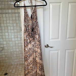 "Aakaa" Silky / Flowy Dress, Snakeskin.